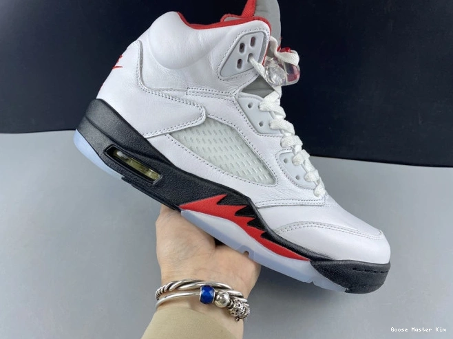 Retro Fire DA1911-102 5 Red Air Tongue Jordan Silver (2020) 0527